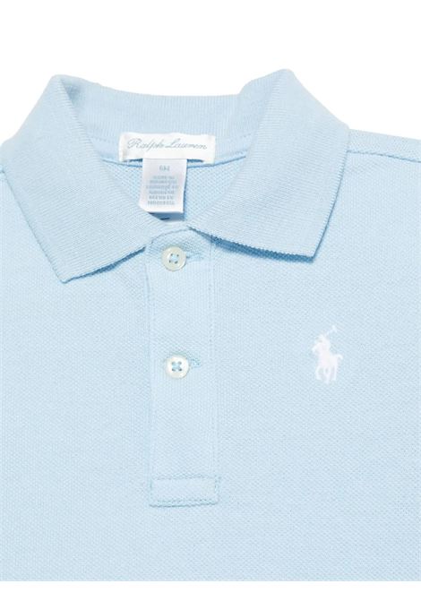 Polo In Piquet Azzurra Con Pony Bianco RALPH LAUREN KIDS | 320-703632153